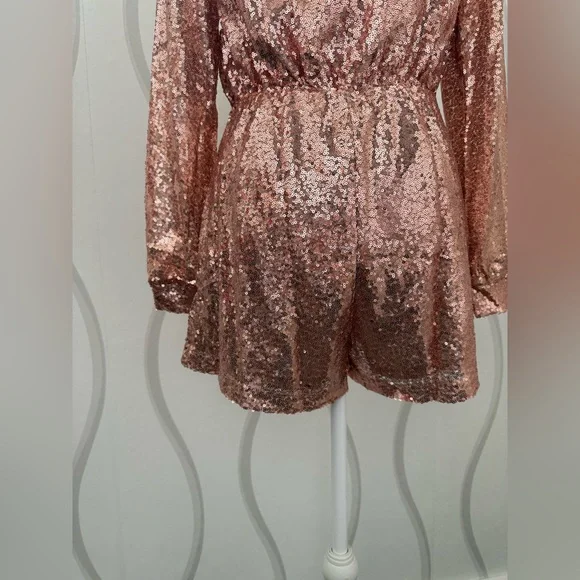 Rose Gold Star Of The Show Romper - Picture 10 of 12